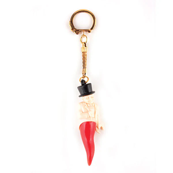 Italian Horn W/Gobbo 3" Key Chain